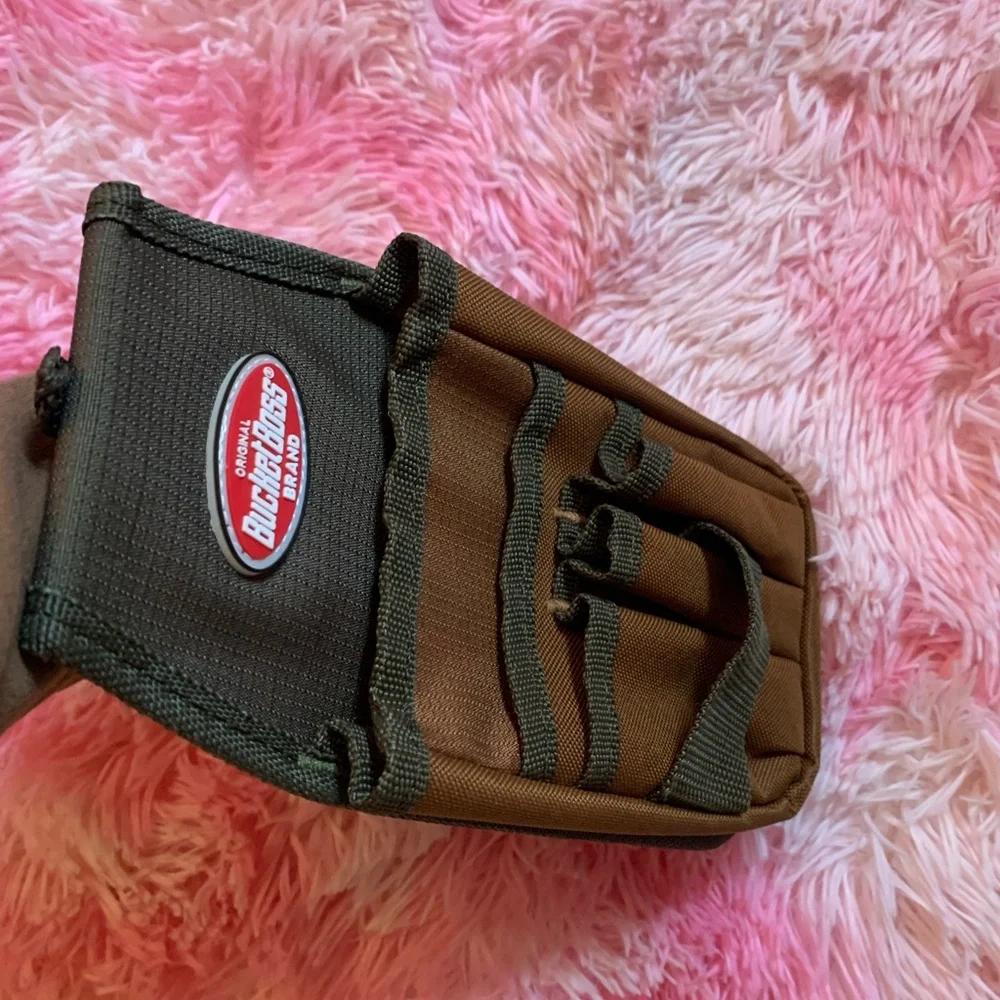 Black and Tan Tool Pouch with Velcro. Like new condition.